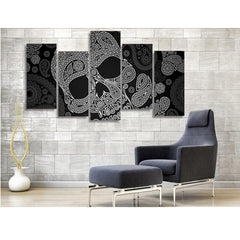 Black Skull Canvas Set