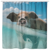 Beach Pig Shower Curtain